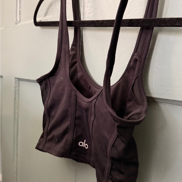 Alo Women’s Supportive Longline Bralette - Deep Plum - Picture 3 of 4